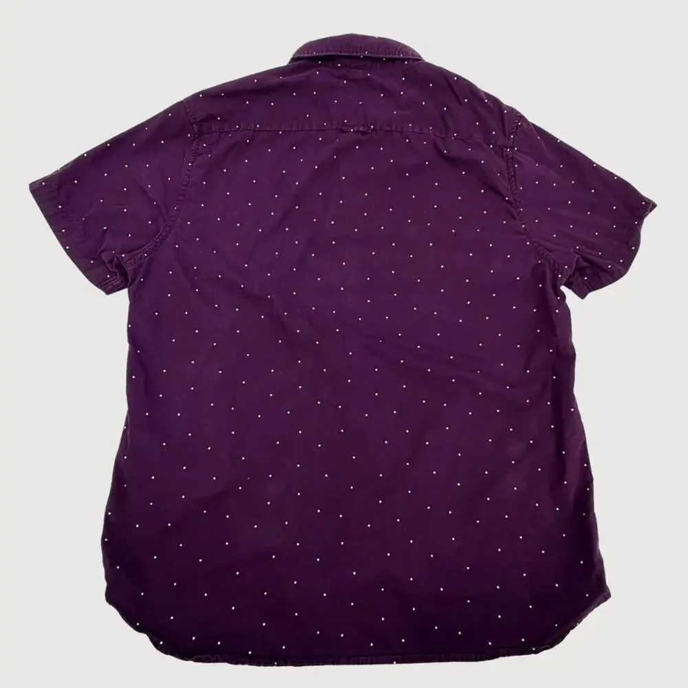 Denim & Flower Ricky Singh Button Shirt Maroon L